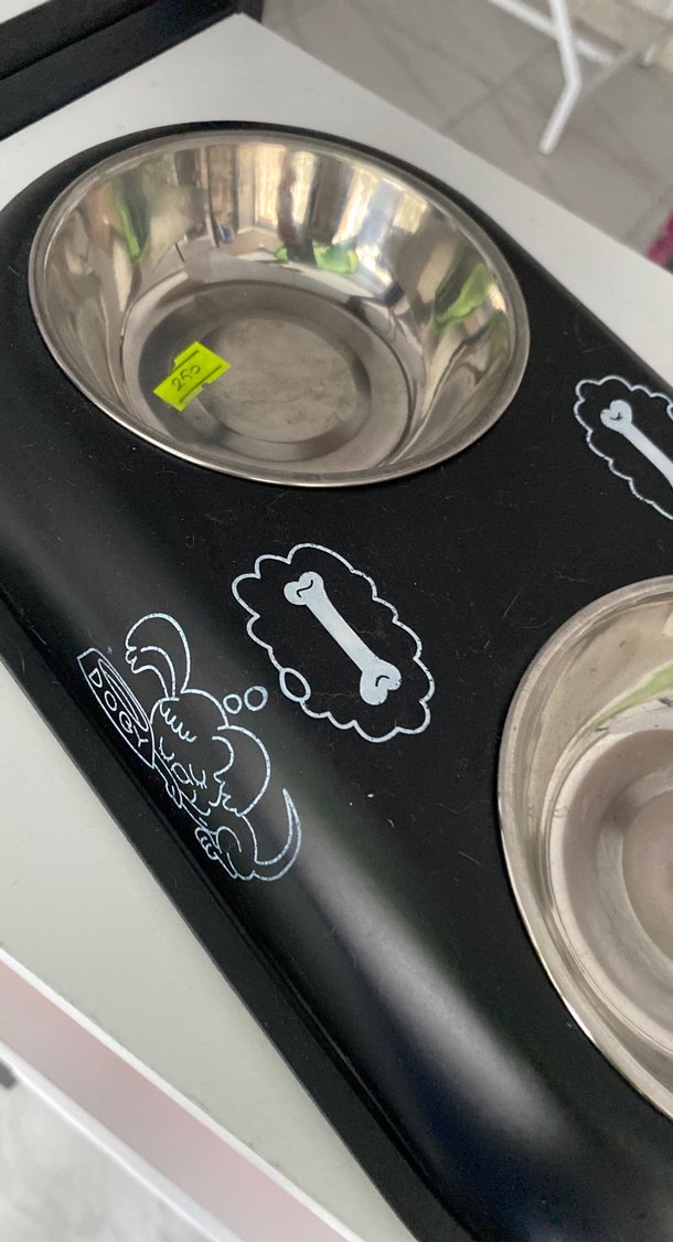 Renkli Kahverengi Çiftli Kedi Mama Kabı - Görsel 4