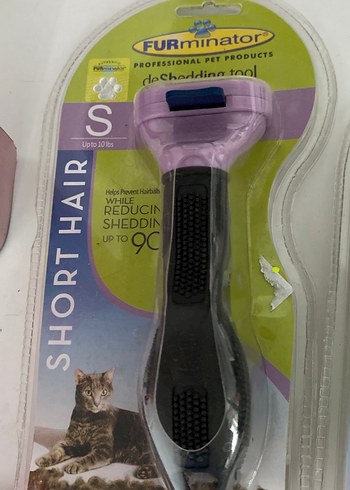 Mor Parlak Kısa Tüy Kedi Tüy Toplama Tarağı FIRMINATOR - Görsel 2