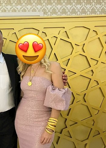 Trendyol & Milla TrendyolMilla Pembe Straplez Midi Desenli Kalem Elbise