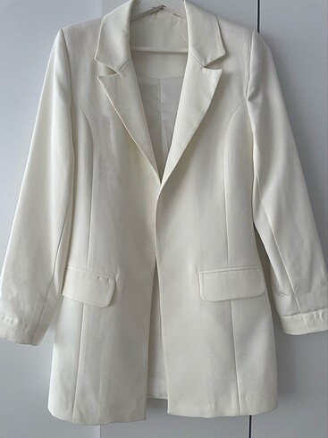 Beyaz Blazer ceket