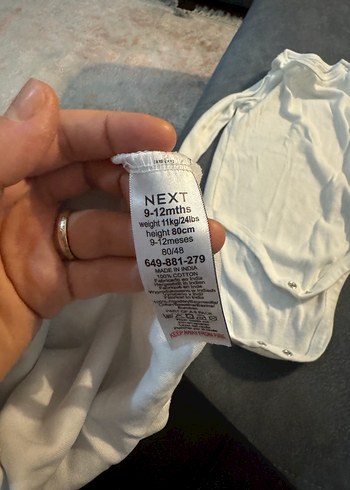 Bebek Erkek Kısa Kollu Beyaz Body - Görsel 6