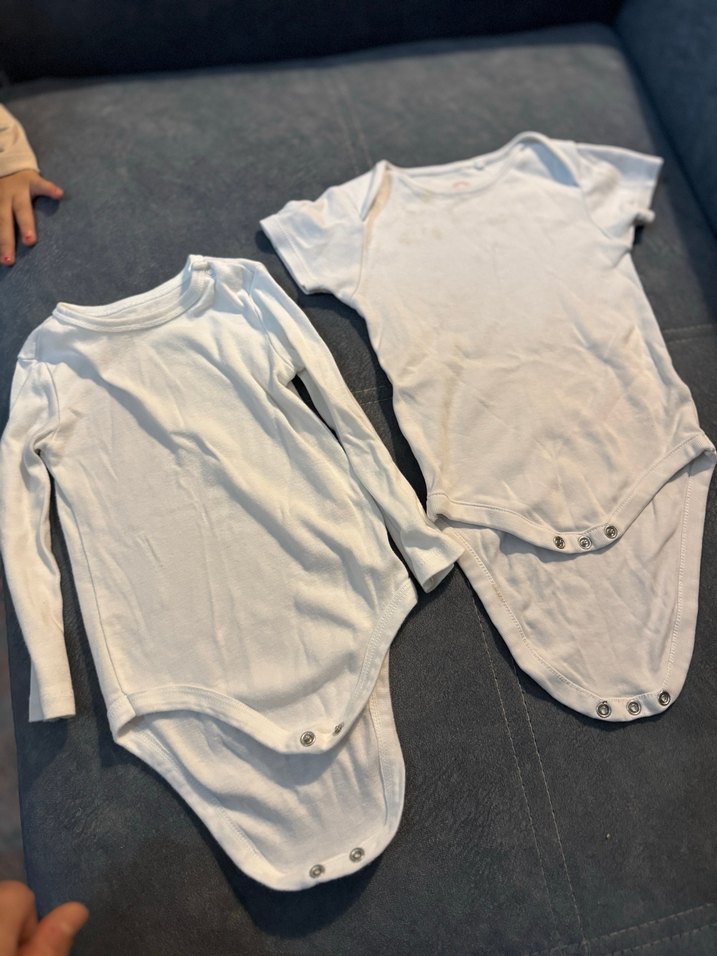 Bebek Erkek Kısa Kollu Beyaz Body - Görsel 2