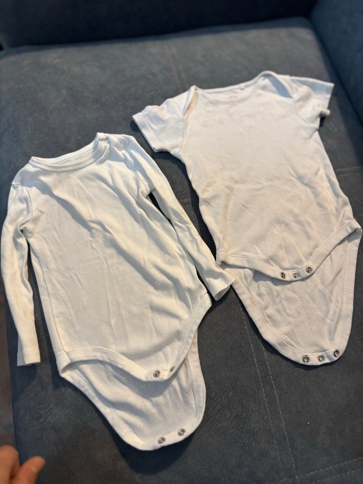 Bebek Erkek Kısa Kollu Beyaz Body - Görsel 3