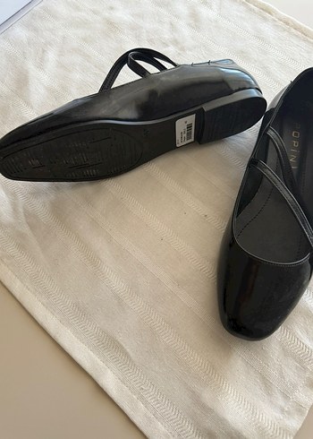 Klasik Siyah Tokalı Blok Topuklu Kadın Babet - Görsel 2