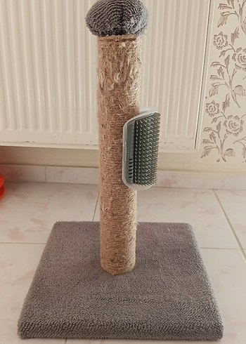 Gri Kedi Tırmalama ve Tüy Temizleme Standı - Görsel 2