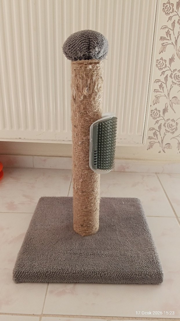 Gri Kedi Tırmalama ve Tüy Temizleme Standı - Görsel 2