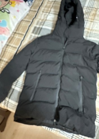 Gri Fermuarlı Kadın Kışlık Ceket hiç giyilmedi tertemiz - Görsel 5
