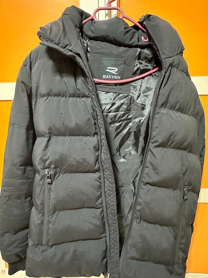 Gri Fermuarlı Kadın Kışlık Ceket hiç giyilmedi tertemiz - Görsel 4