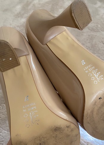 Diğer Bej Stiletto Topuklu Kadın Ayakkabı