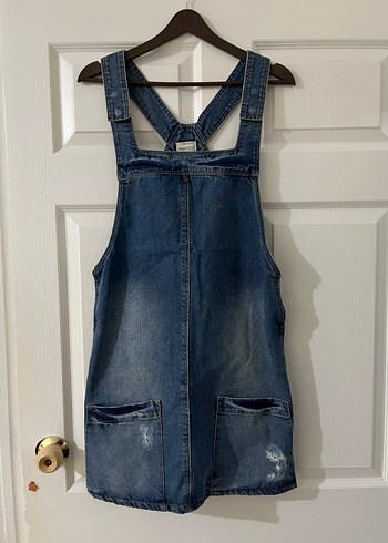 Mango Koyu Mavi Denim Mini Elbise