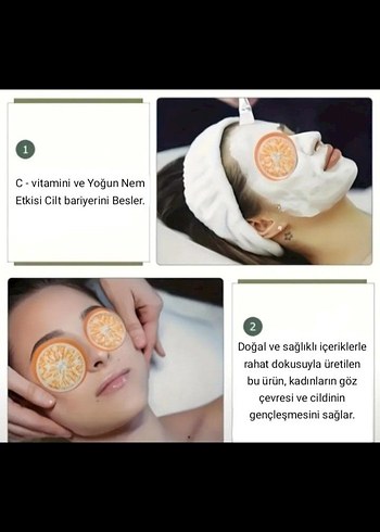 Kadınlar için Portakal Dilimi Göz Maskesi - Görsel 2