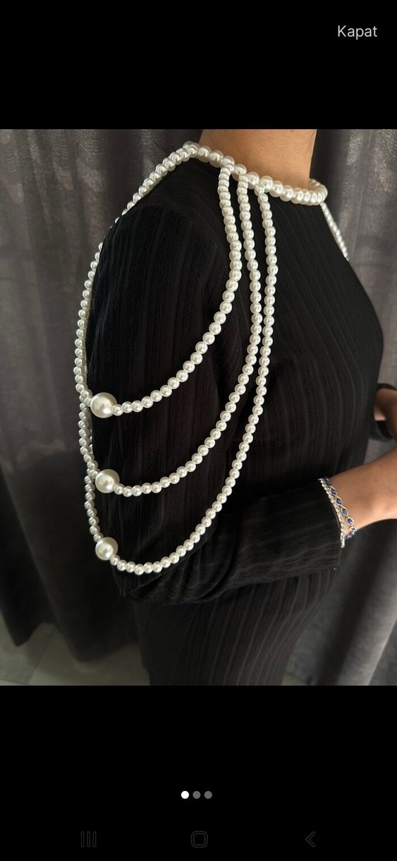 İnci Detaylı Kadın Omuz Zinciri - Görsel 2