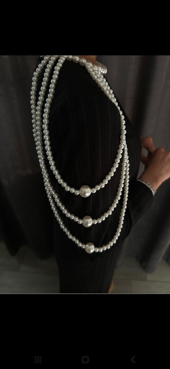 İnci Detaylı Kadın Omuz Zinciri - Görsel 3