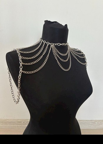 Zincir Detaylı Kadın Vücut Kolye - Görsel 2