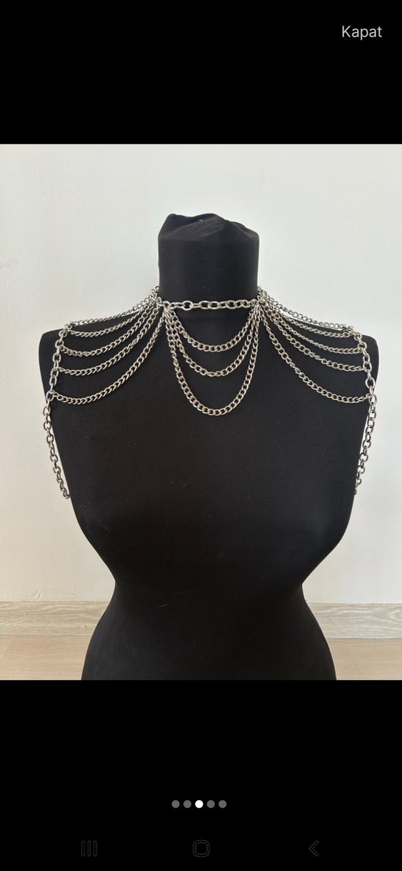 Zincir Detaylı Kadın Vücut Kolye - Görsel 3