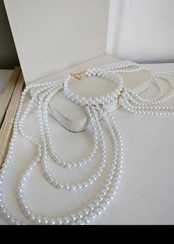 Beyaz inci Gövde Zinciri - Görsel 4