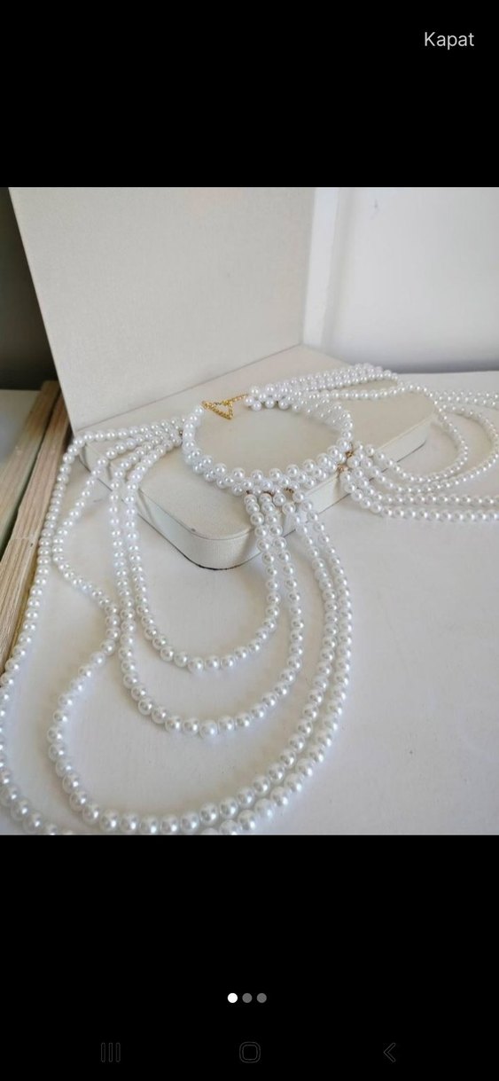 Beyaz inci Gövde Zinciri - Görsel 4