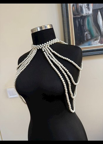 Beyaz Boncuklu Gövde Zinciri - Görsel 4