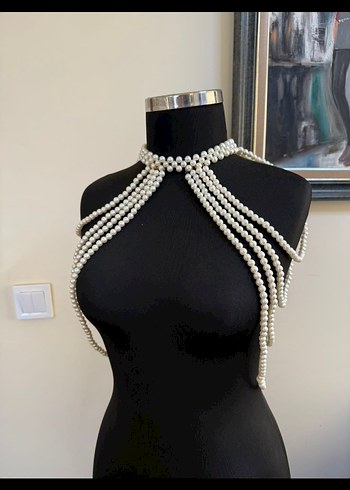 Beyaz Boncuklu Gövde Zinciri - Görsel 3