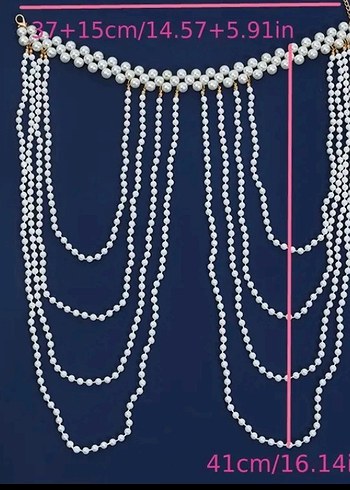 Beyaz Boncuklu Gövde Zinciri - Görsel 5