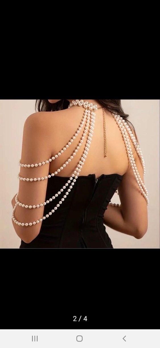 Beyaz Boncuklu Gövde Zinciri - Görsel 2