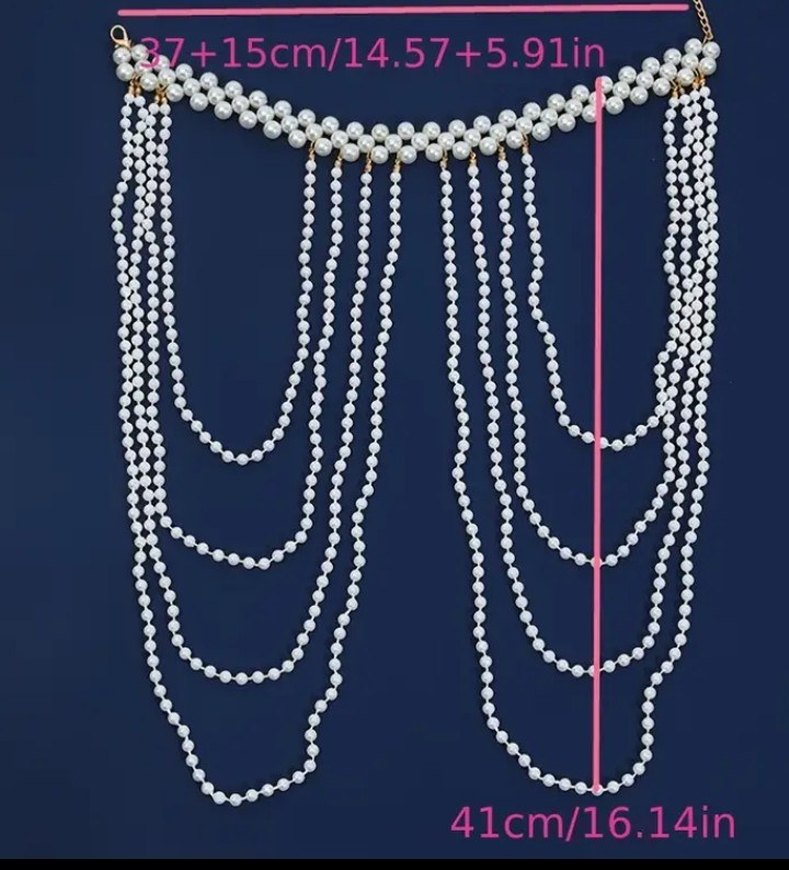 Beyaz Boncuklu Gövde Zinciri - Görsel 5