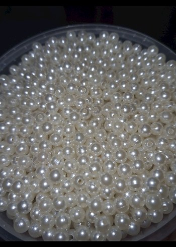 6 mm krem inci boncuk - Görsel 3