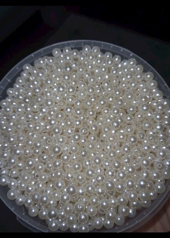 6 mm krem inci boncuk - Görsel 2