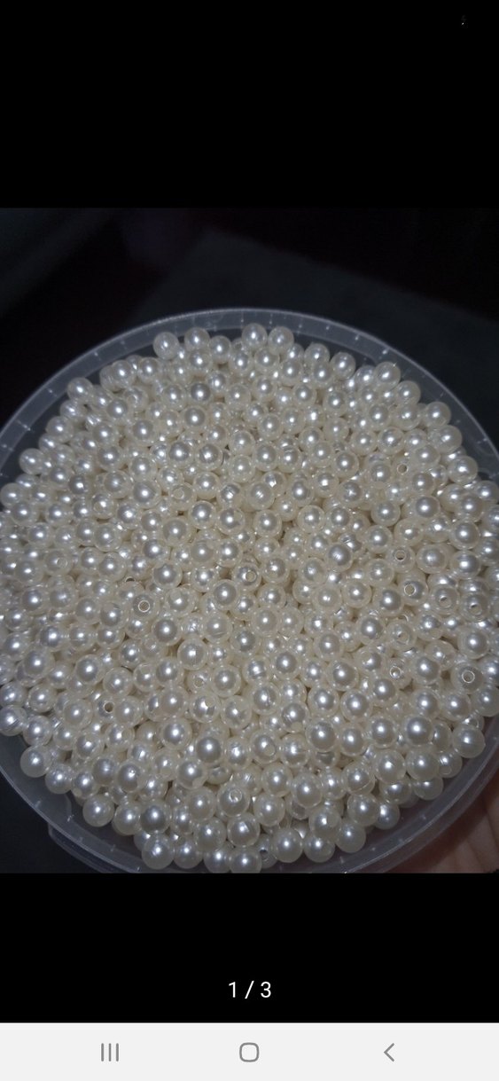 6 mm krem inci boncuk - Görsel 2