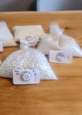 8mm Beyaz İnci Boncuk - Görsel 3