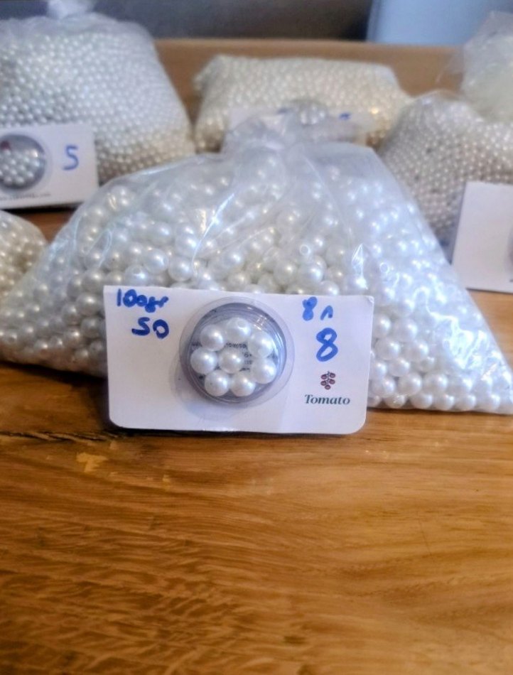 8mm Beyaz İnci Boncuk - Görsel 2