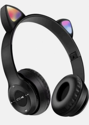 Kedi Kulaklı Siyah Kablosuz Kulaklık - Görsel 6