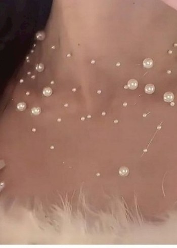 İnci İşlemeli Mini Bohem Kadın Kolye - Görsel 3