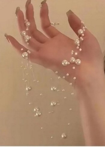 İnci İşlemeli Mini Bohem Kadın Kolye - Görsel 3