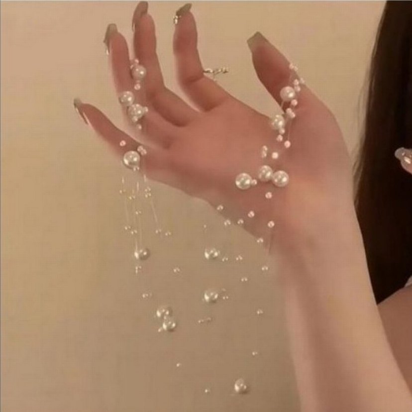 İnci İşlemeli Mini Bohem Kadın Kolye - Görsel 5