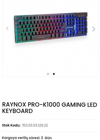 RAYNOX PRO-K1000 GAMING LED KEYBOARD - Görsel 7