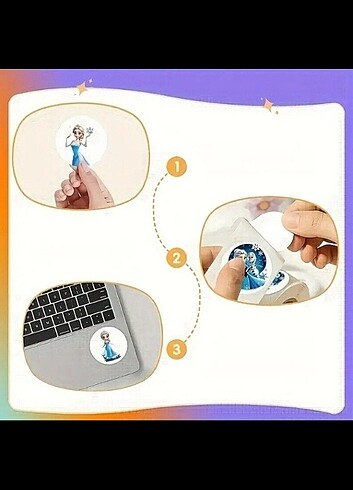 Beden Renk Elsa Çıkartma Sticker