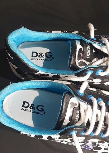 Dolce & Gabbana Renkli Baskılı Yüksek Topuklu Bağcıklı Kadın Spor Ayakkabı