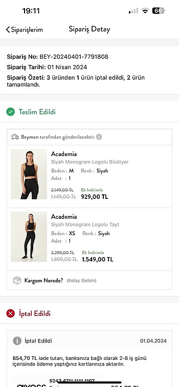 xs Beden Academia tayt seti