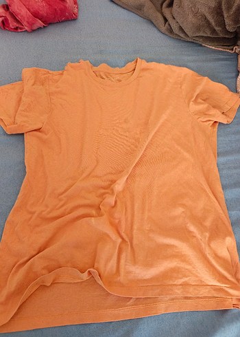 Turuncu Kısa Kollu Hamile Tişört - Görsel 2