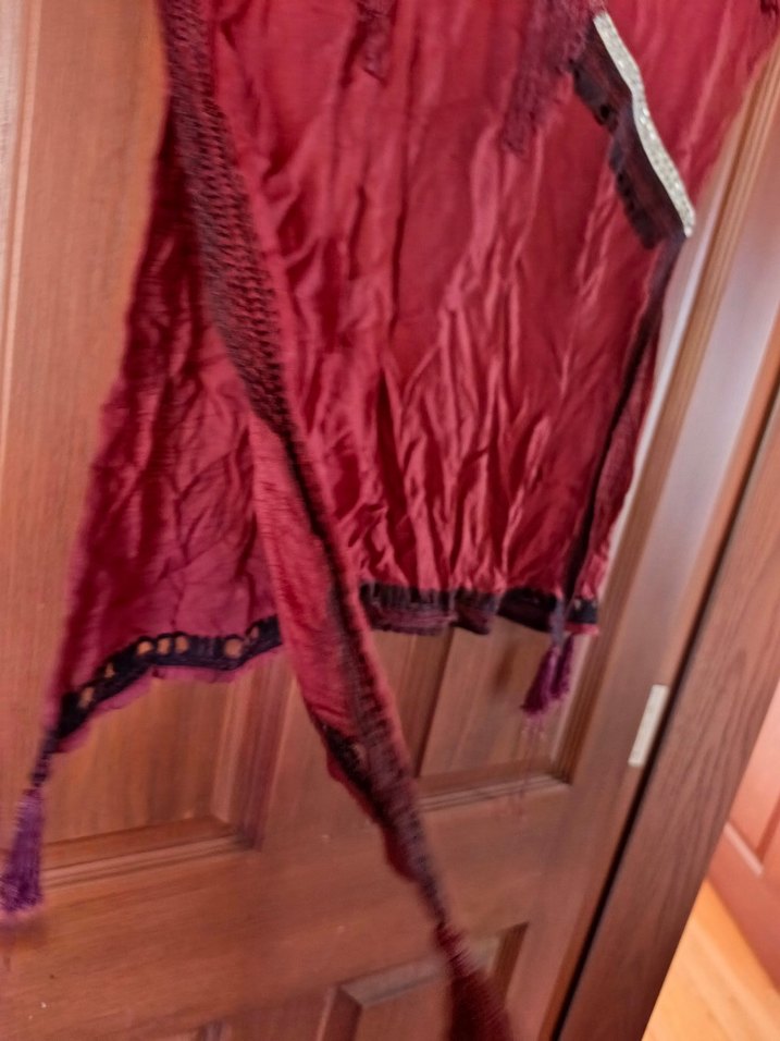 Püsküllü Bordo Bohem Hamile Tunik - Görsel 5