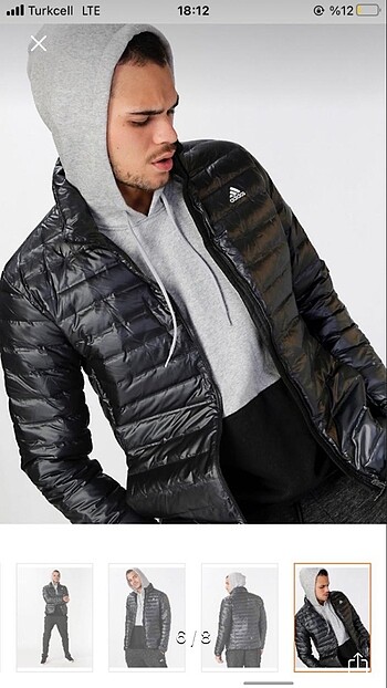 m Beden Adidas orijinal kaz tüyü erkek mont