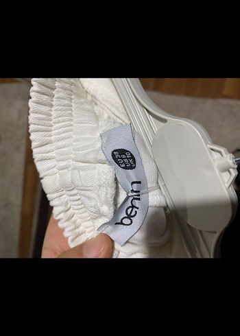 Beyaz Uzun Keten Salaş Etek - Görsel 2