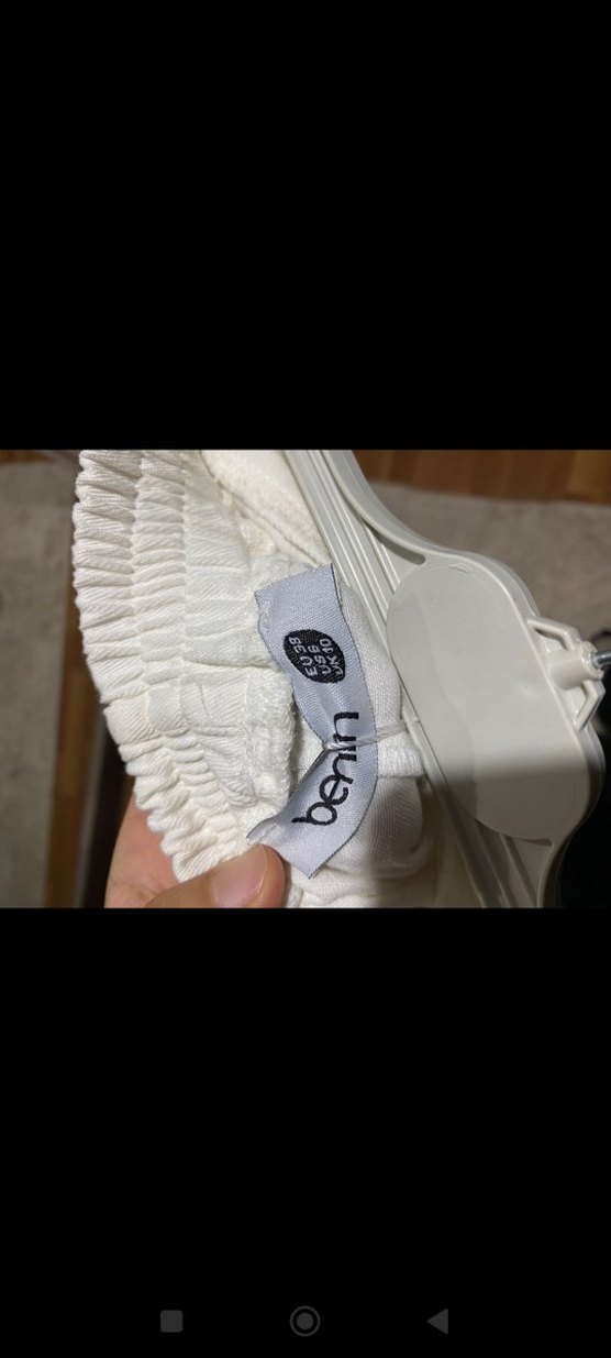 Beyaz Uzun Keten Salaş Etek - Görsel 2