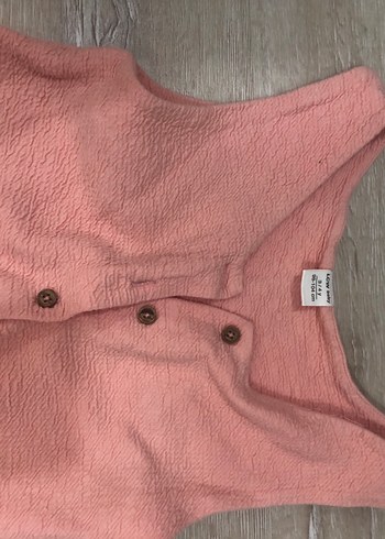 3 Yaş Beden Düğmeli Pembe Kız Bebek Tulum