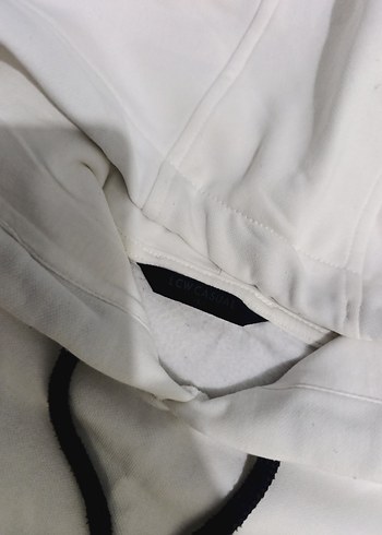 l Beden Beyaz Kapüşonlu Kadın erkek Sweatshirt