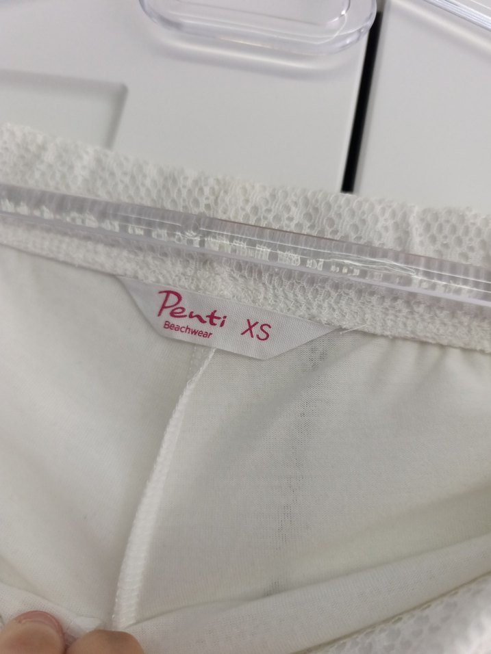 Kadın Beyaz Dantel Detaylı Bol Kesim plaj Pantolon - Görsel 3