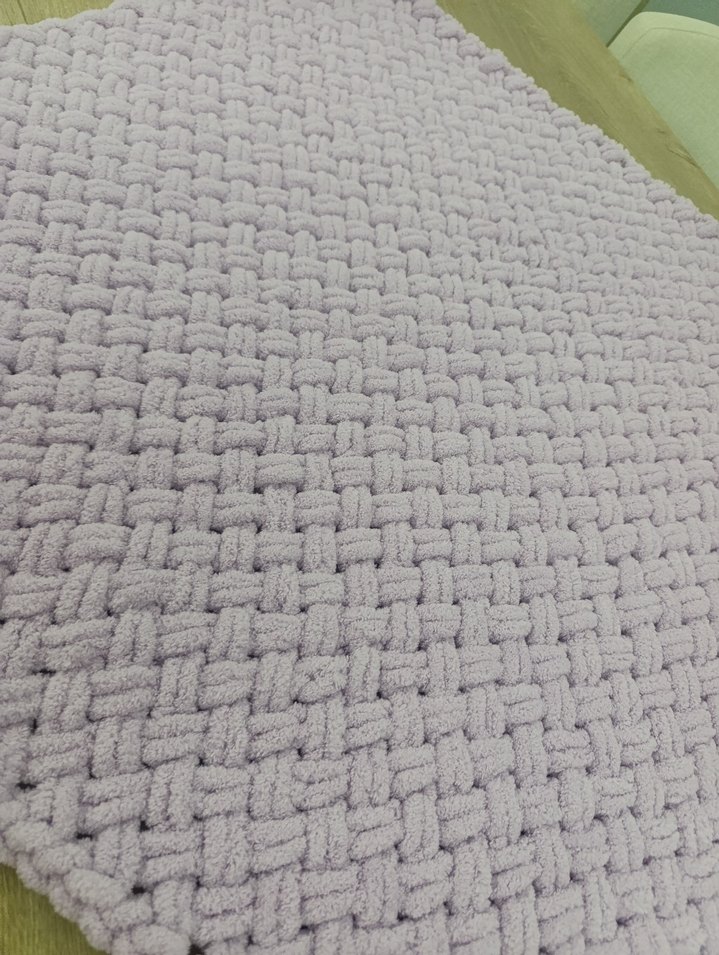 Pastel Mor Örgü Çocuk Battaniyesi - Görsel 3