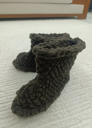 Kahverengi Örgü Sıcak Ev botu - Görsel 4