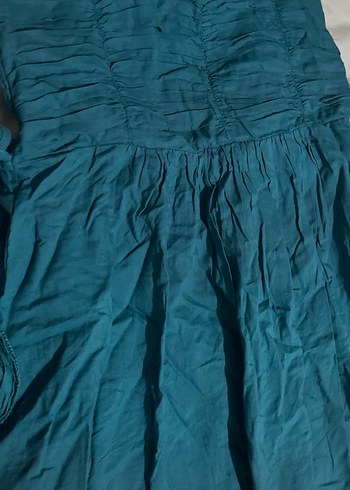 Turkuaz İpli Midi Elbise - Görsel 3